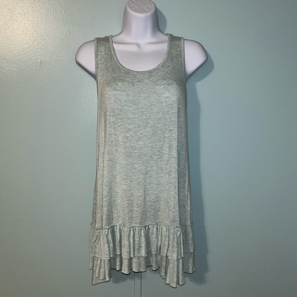 Sun and Moon Tank Top‎ Size Small Ruffle Variegated Color